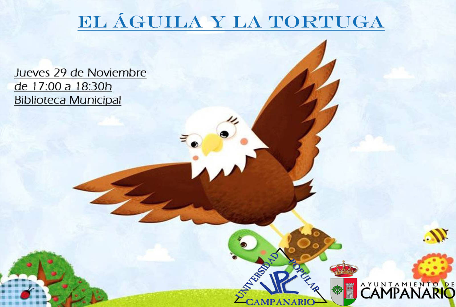 La hora del cuento – El Águila y la Tortuga – Ayuntamiento de Campanario