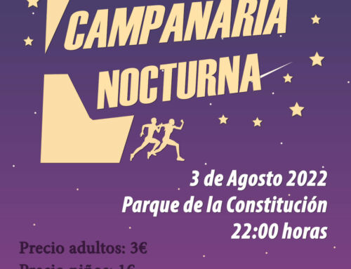 El próximo miércoles 3 de agosto se celebrará la V Carrera «Campanaria Nocturna»
