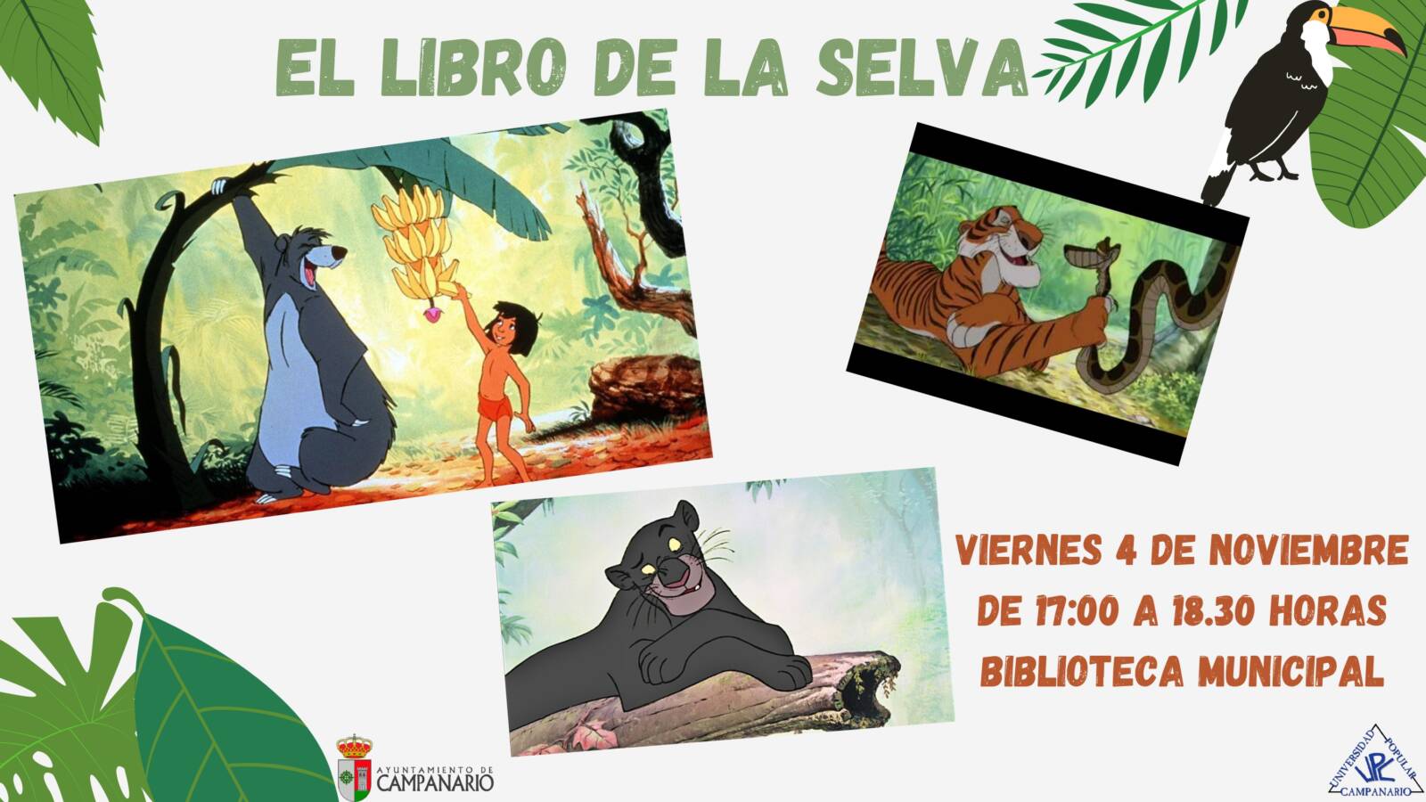 Este viernes en la Hora del Cuento en la Biblioteca Municipal: 'El libro de  la selva' – Ayuntamiento de Campanario