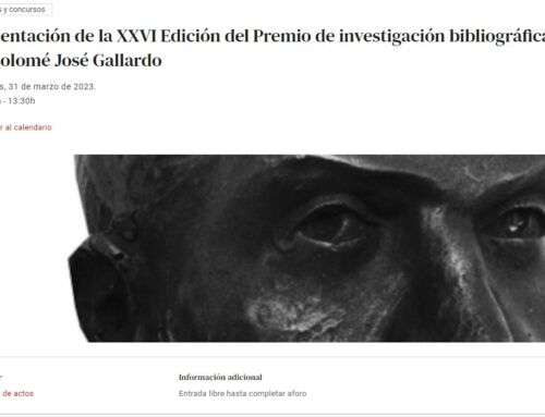 El Alcalde de Campanario presenta el Premio Bartolomé José Gallardo en la Biblioteca Nacional de España